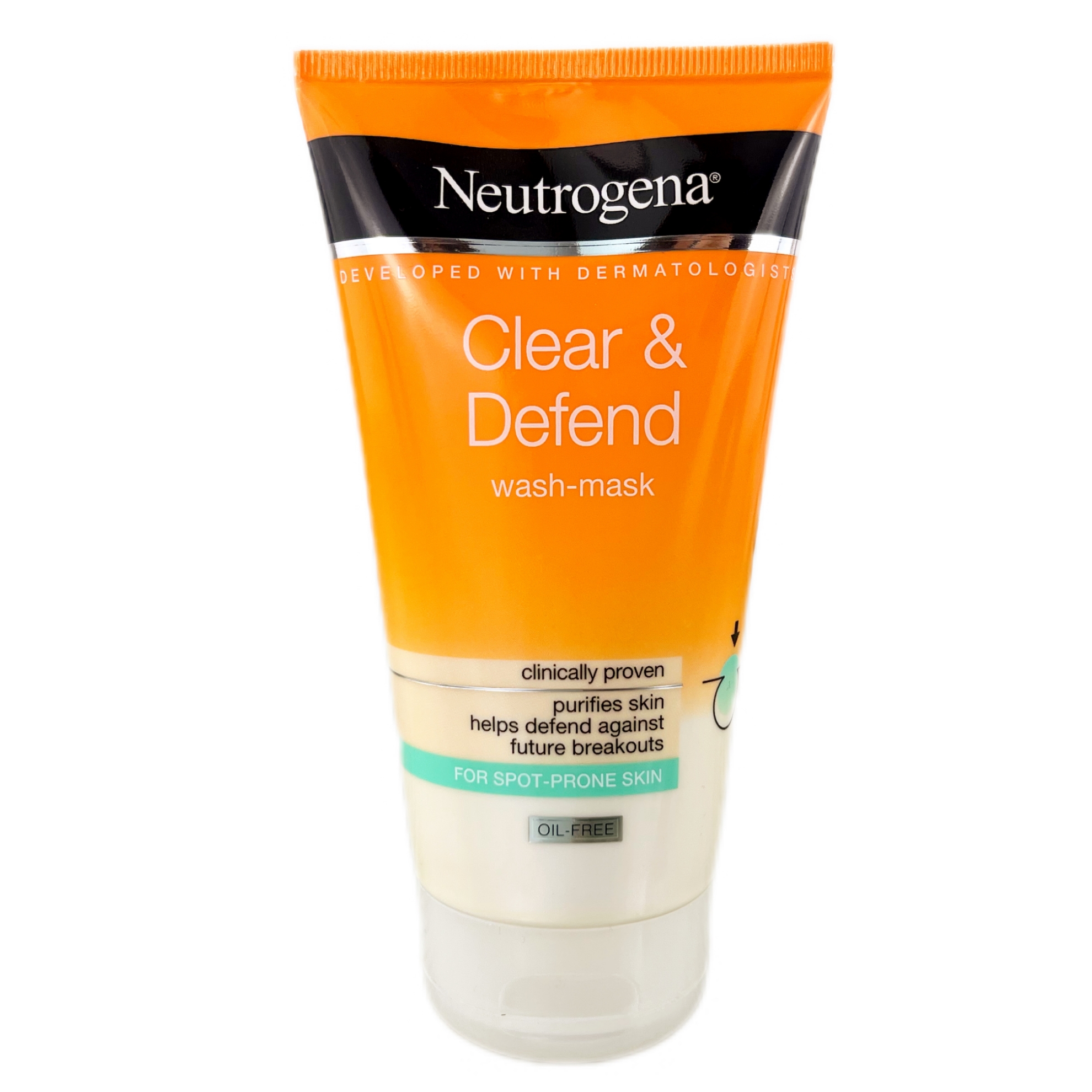 تصویر  ماسک و شوینده صورت (مخصوص پوست مختلط و چرب) Clear & Defend نوتروژینا Neutrogena