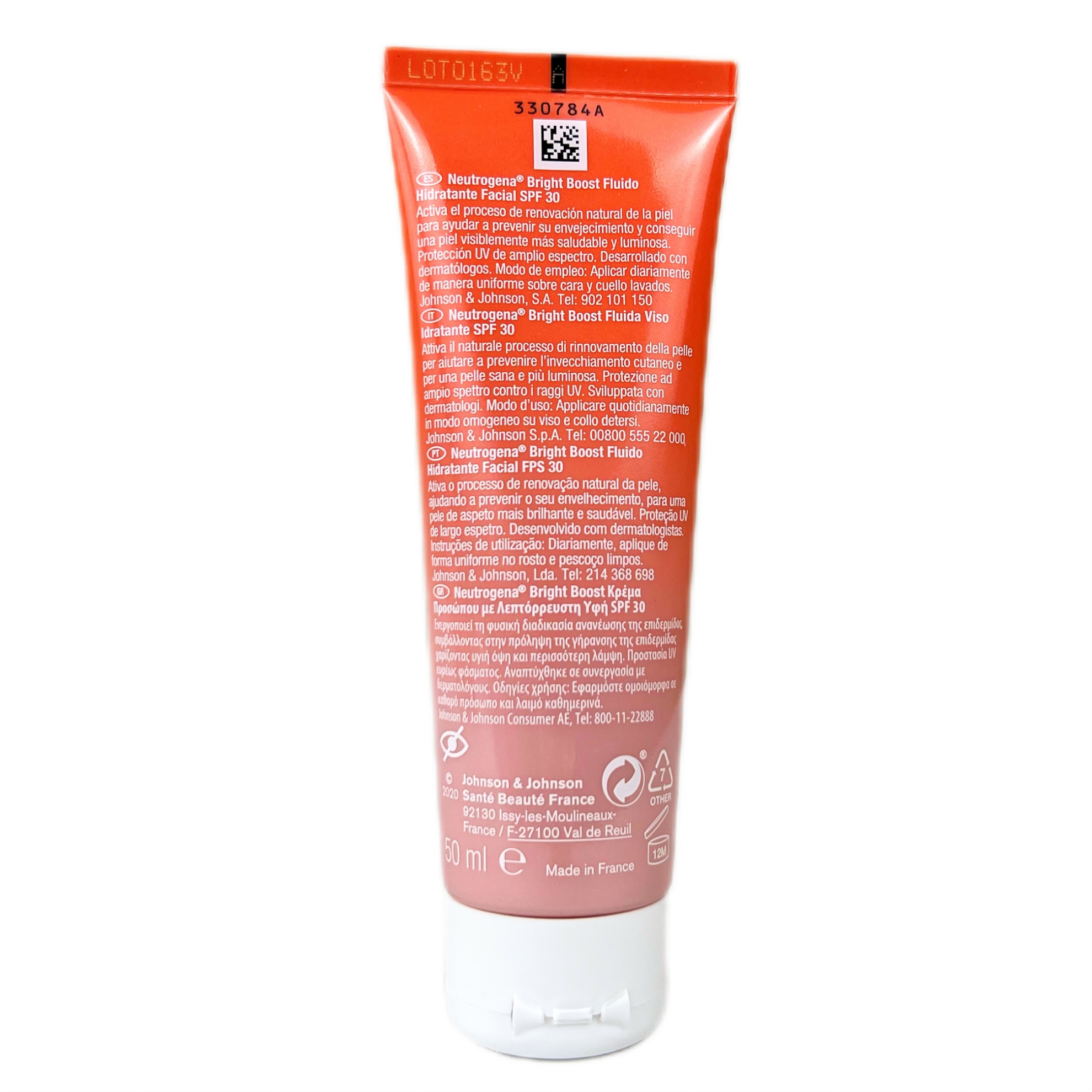 تصویر   ضد آفتاب فلوئید بی رنگ نوتروژینا SPF30 مدل Bright Boost مناسب انواع پوست حجم 50 میلی لیتر