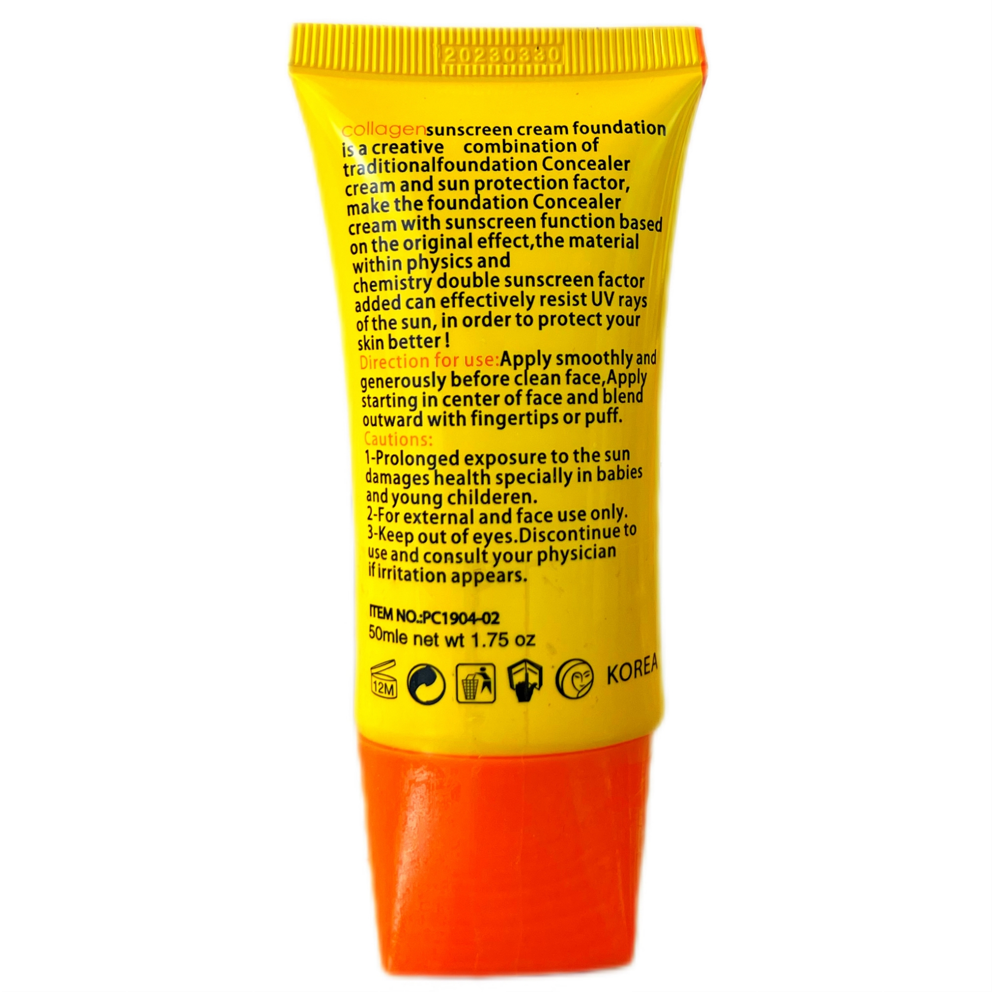 تصویر  کرم ضد آفتاب کلاژن با SPF50 بژ روشن (Light Beige)