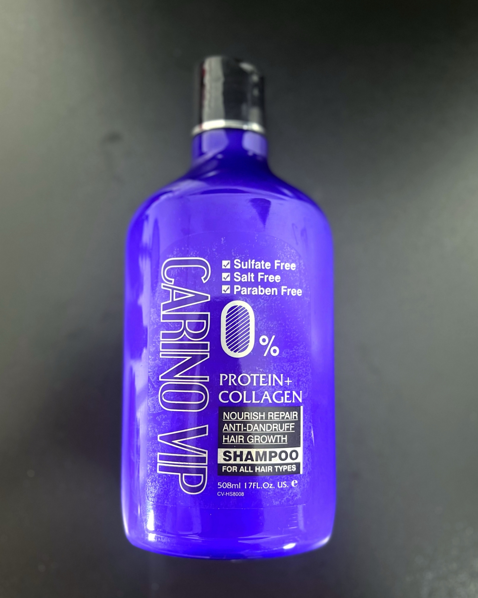 تصویر  شامپو کارینو وی آی پی Carino VIP بنفش Protein+Collagen حجم 508 میل